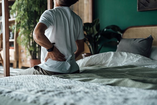 Man struggling with low back pain